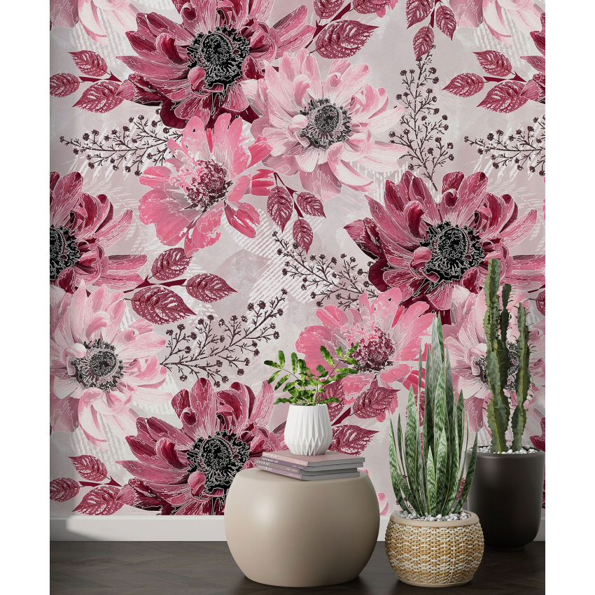Papier peint motif XL - Motif floral