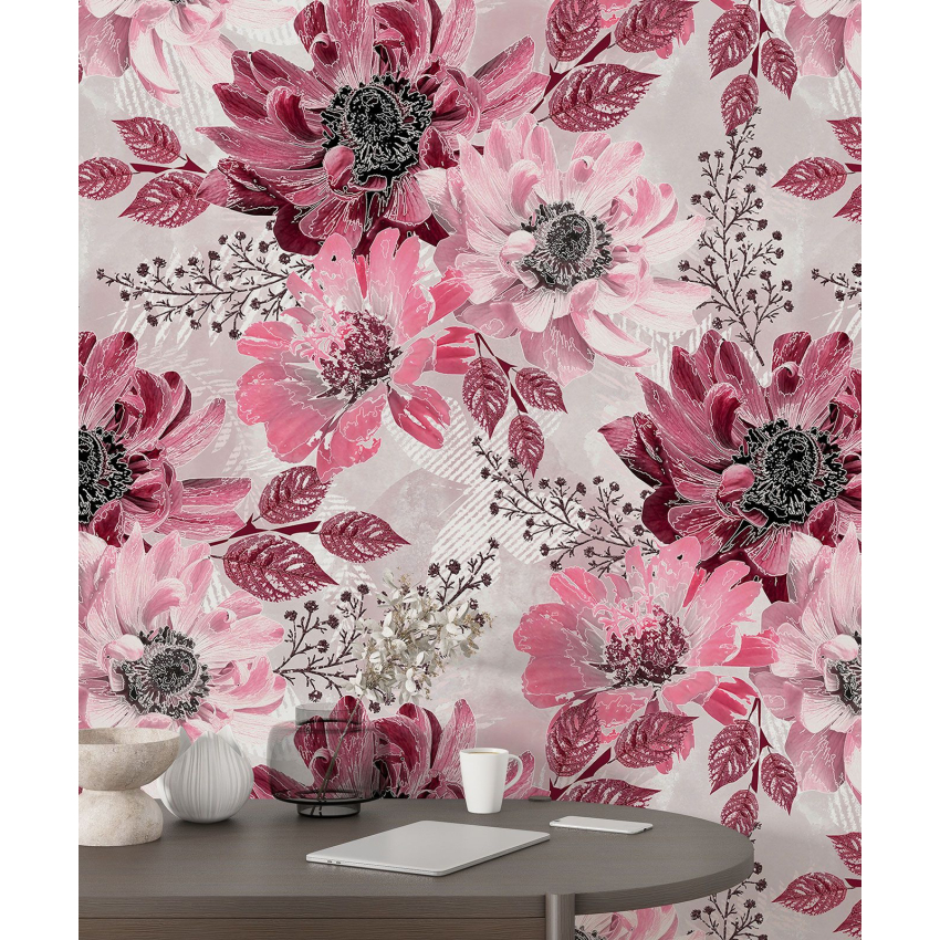 Papier peint motif XL - Motif floral