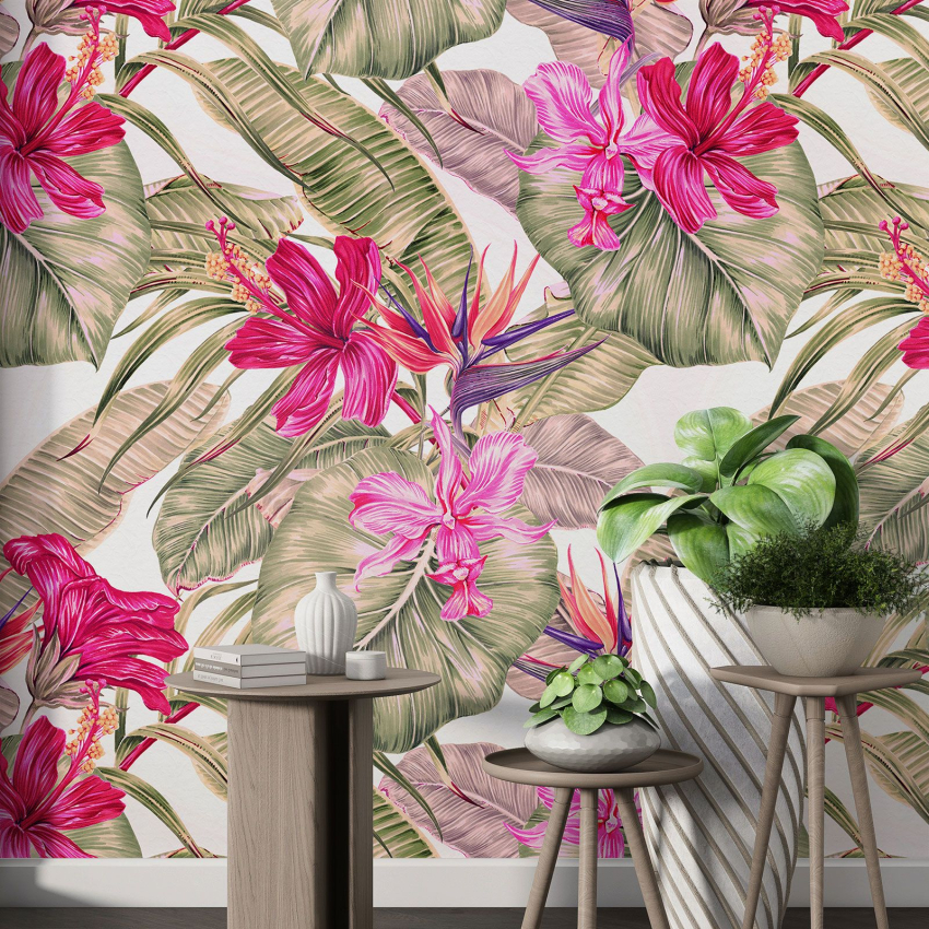Papier peint motif XL - Motif floral