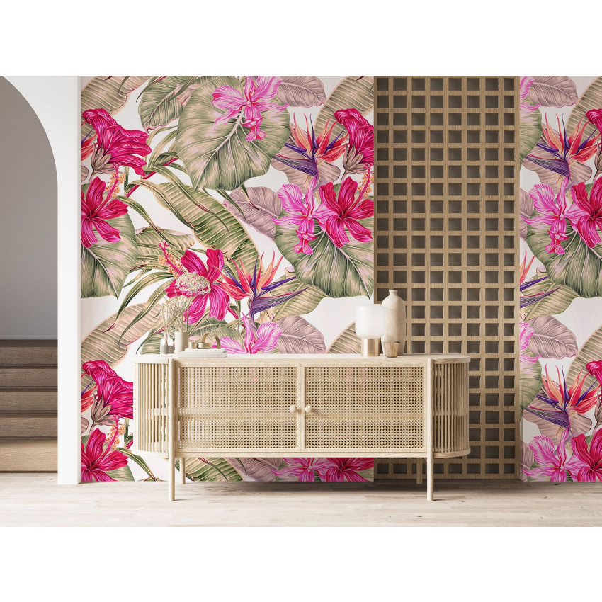 Papier peint motif XL - Motif floral