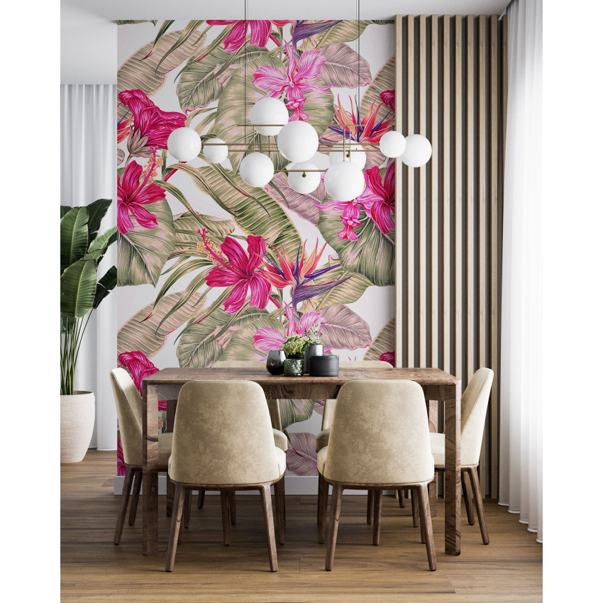 Papier peint motif XL - Motif floral