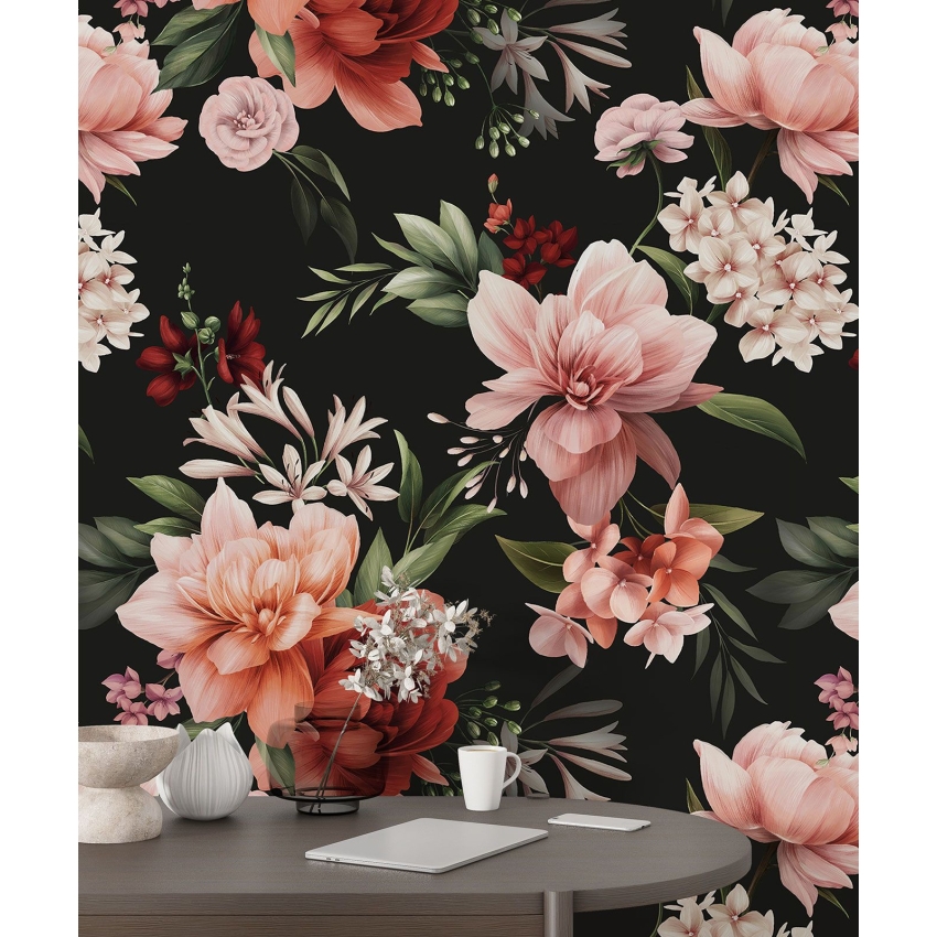 Papier peint motif XL - Motif floral