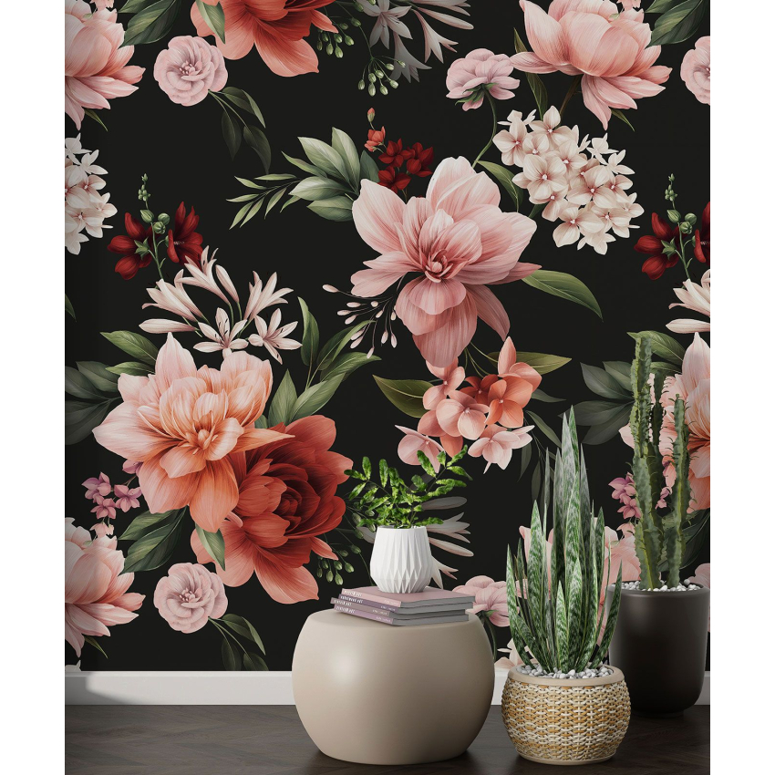 Papier peint motif XL - Motif floral