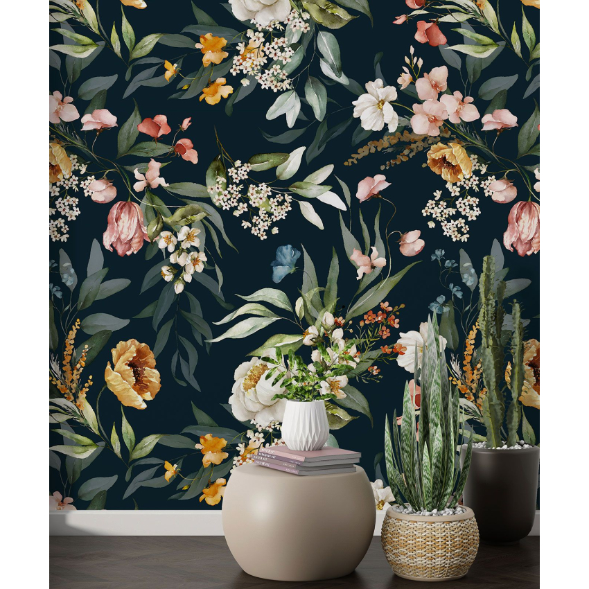 Papier peint motif XL - Motif floral