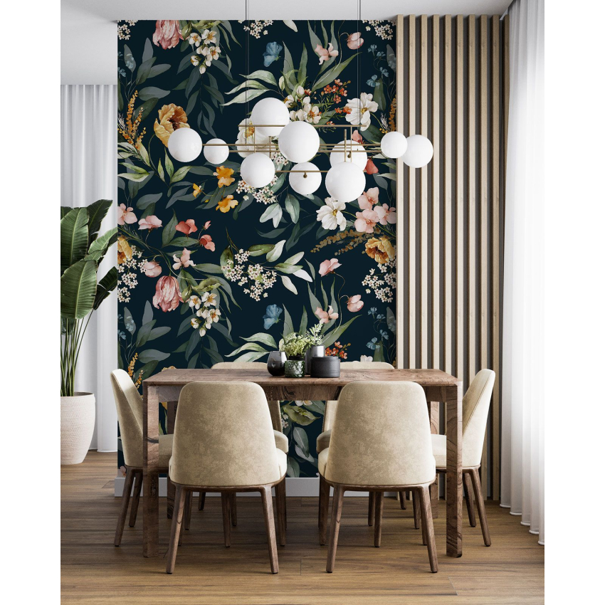 Papier peint motif XL - Motif floral