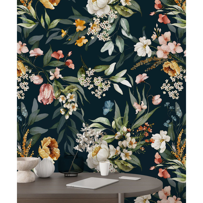 Papier peint motif XL - Motif floral