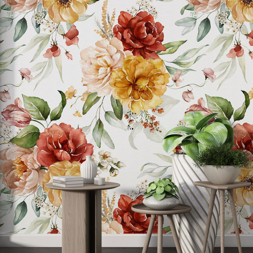 Papier peint motif XL - Motif floral