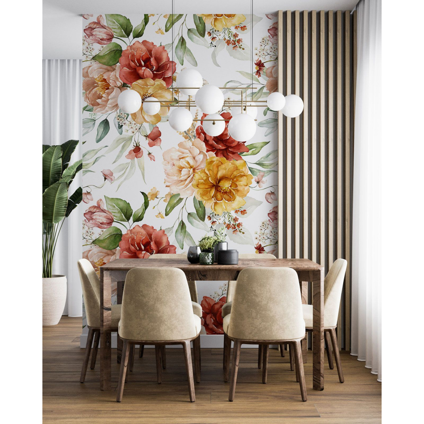 Papier peint motif XL - Motif floral