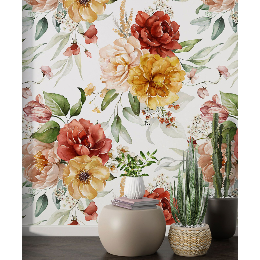 Papier peint motif XL - Motif floral