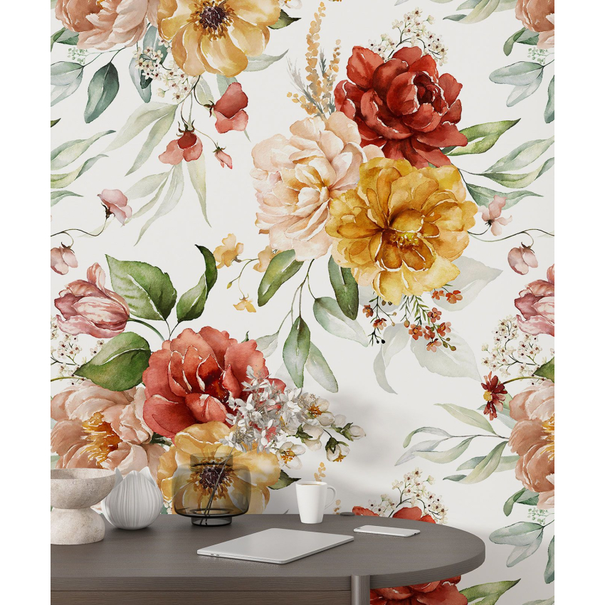 Papier peint motif XL - Motif floral