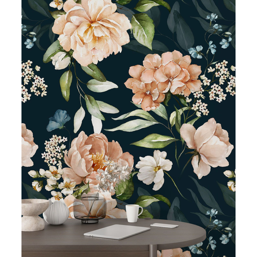 Papier peint motif XL - Motif floral
