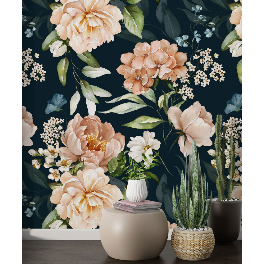 Papier peint motif XL - Motif floral