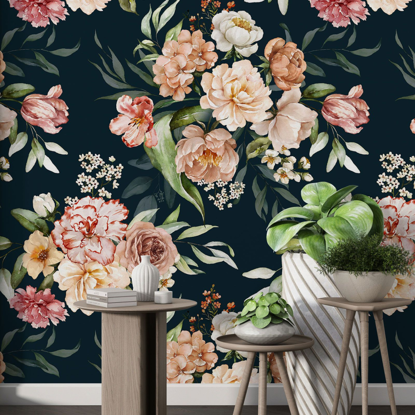 Papier peint motif XL - Motif floral