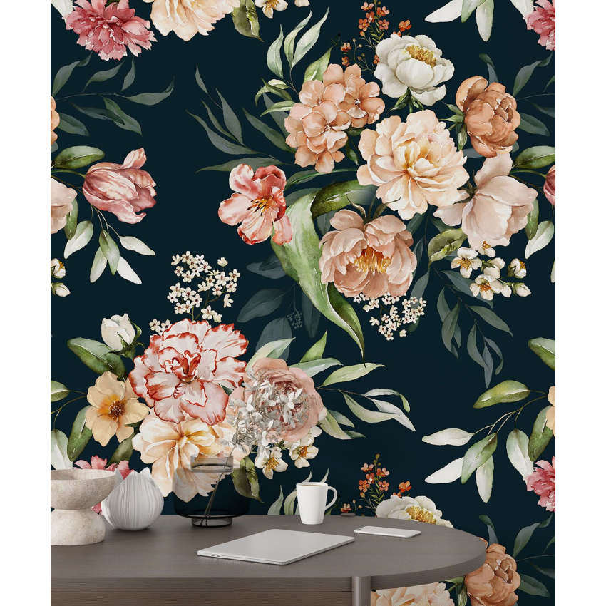 Papier peint motif XL - Motif floral