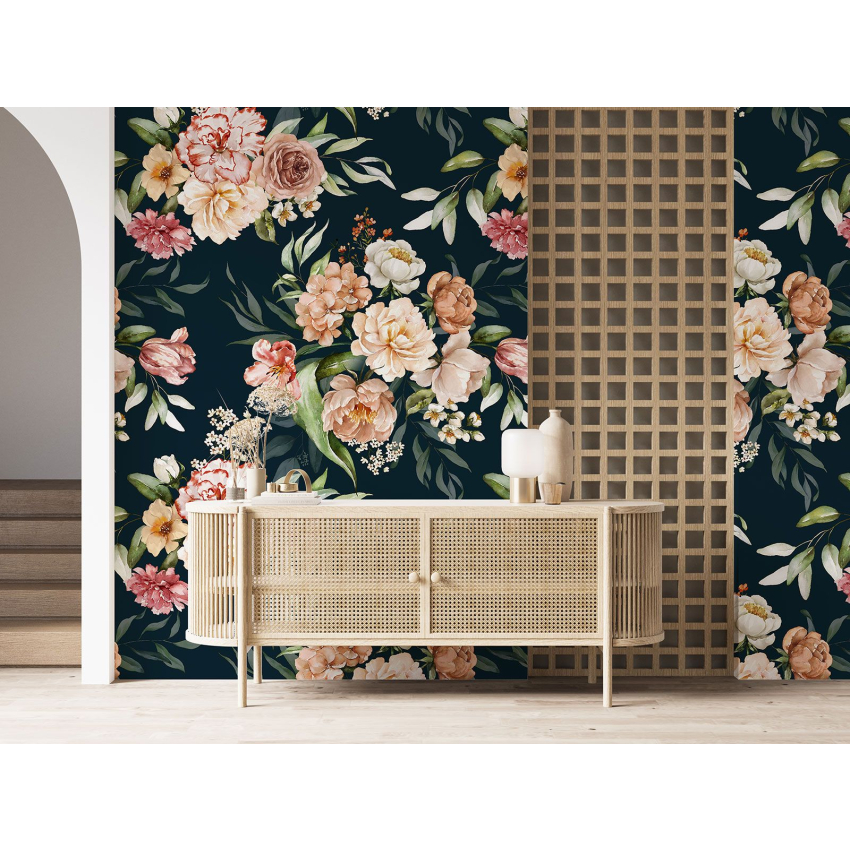 Papier peint motif XL - Motif floral