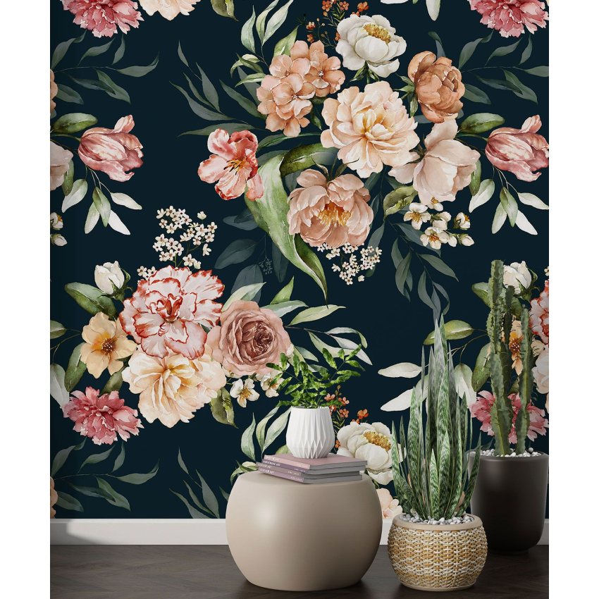 Papier peint motif XL - Motif floral