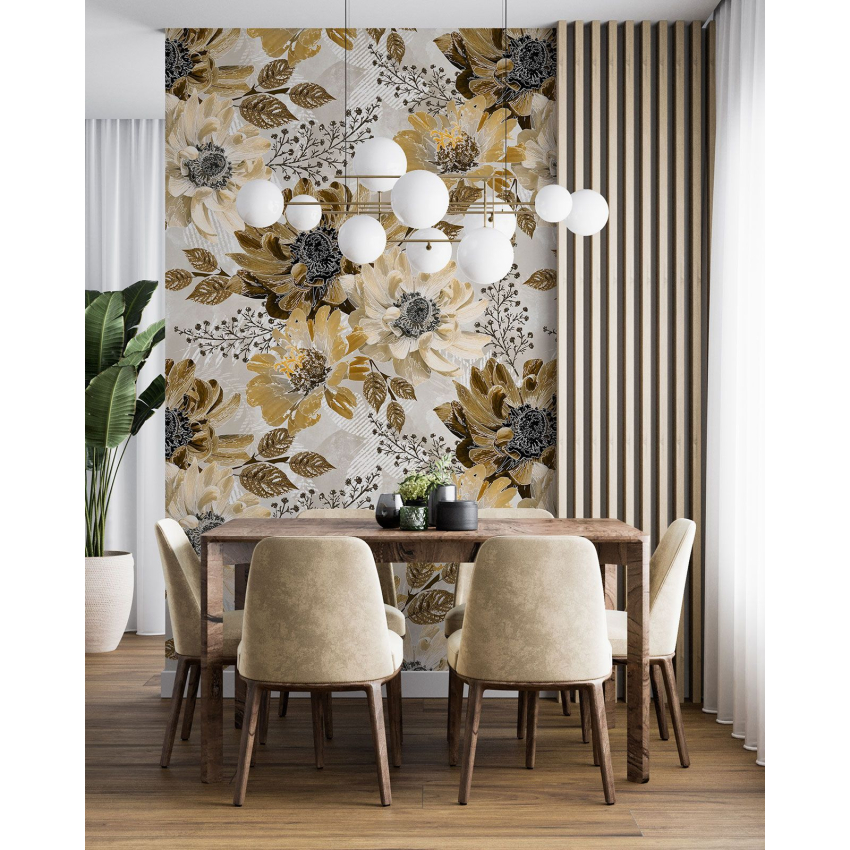 Papier peint motif XL - Motif floral