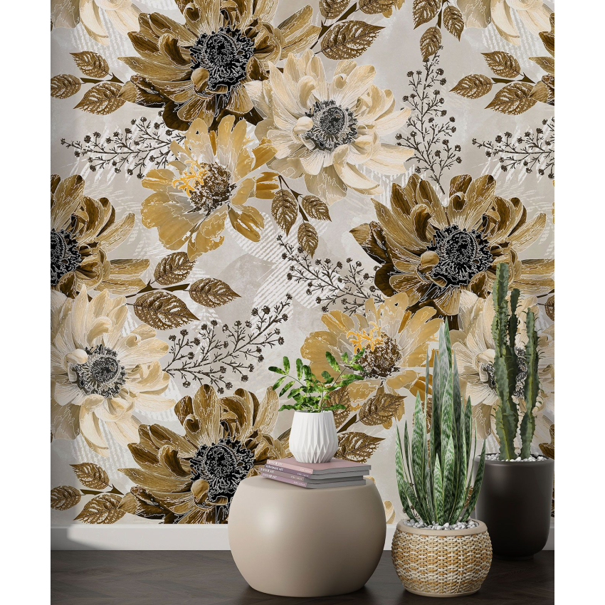 Papier peint motif XL - Motif floral