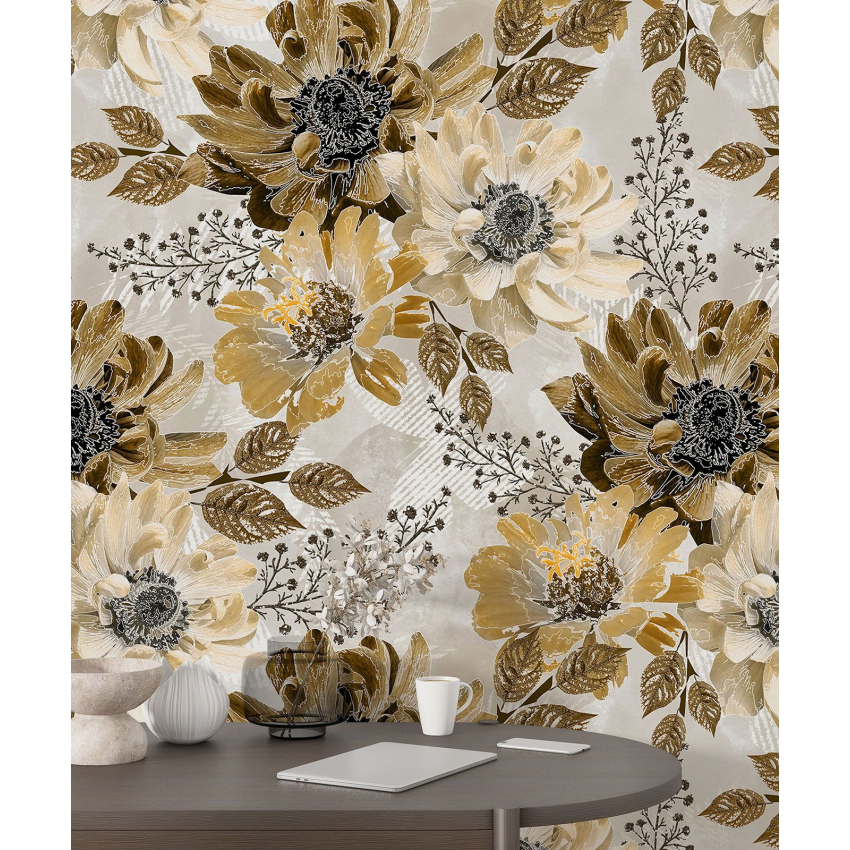 Papier peint motif XL - Motif floral