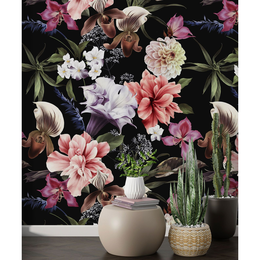 Papier peint motif XL - Motif floral