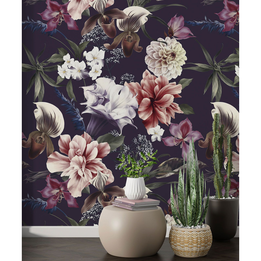 Papier peint motif XL - Motif floral