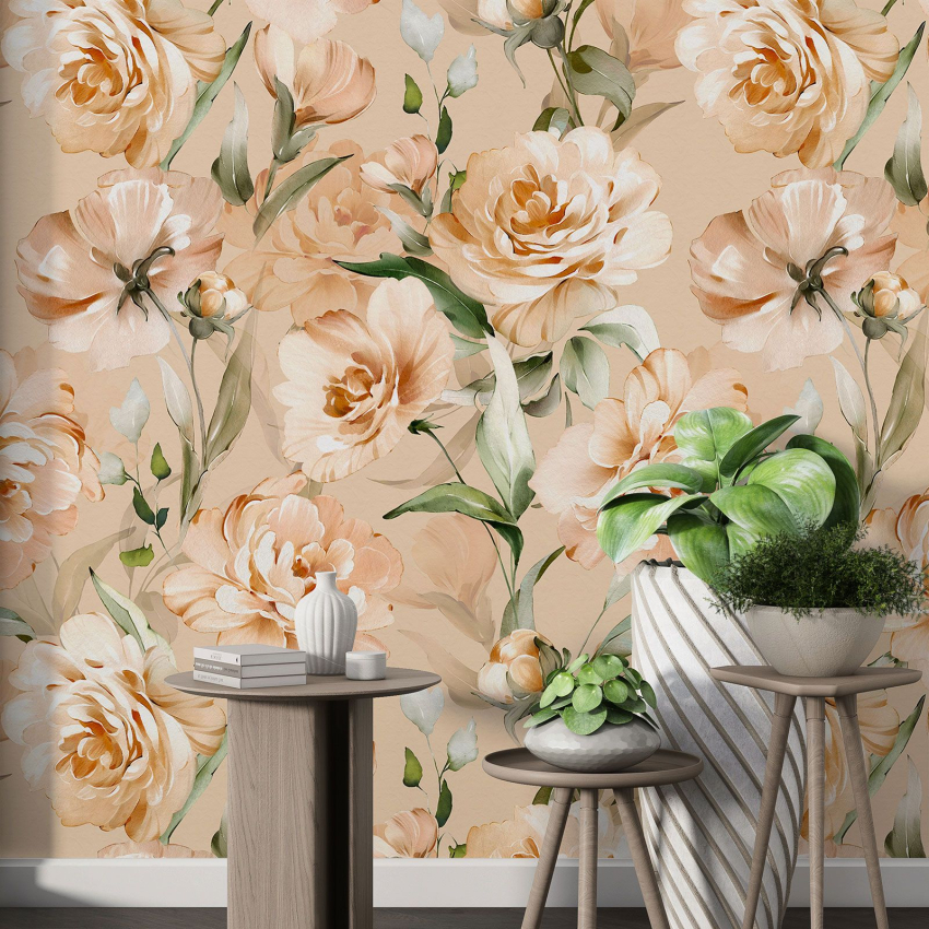 Papier peint motif XL - Motif floral