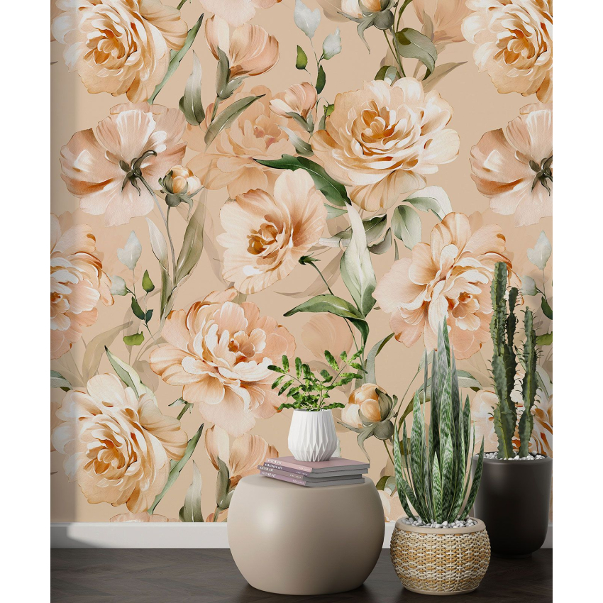 Papier peint motif XL - Motif floral