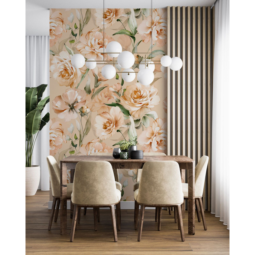 Papier peint motif XL - Motif floral