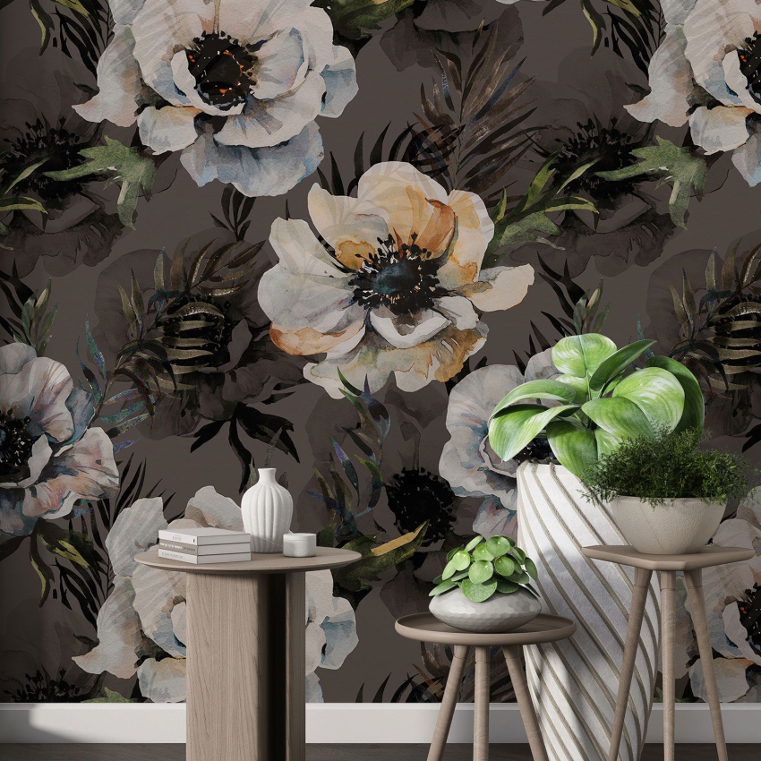 Papier peint motif XL - Motif floral