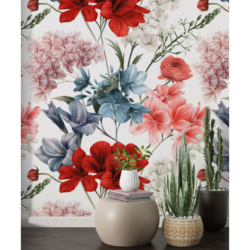 Papier peint motif XL - Motif floral