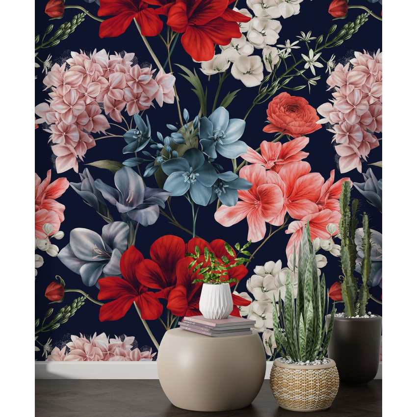 Papier peint motif XL - Motif floral