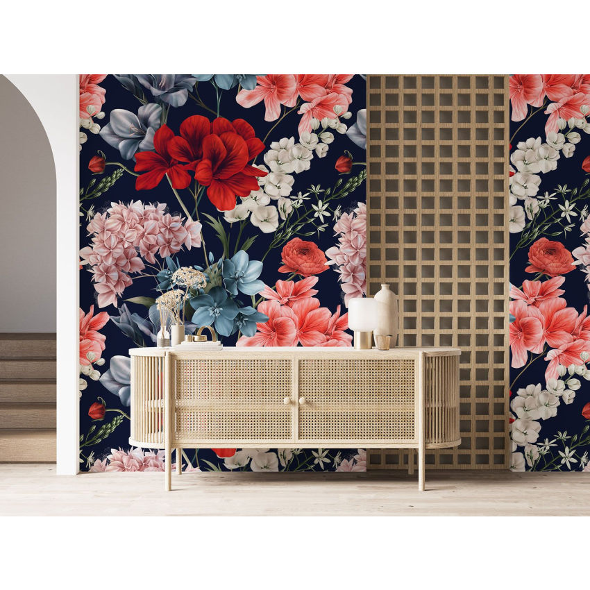 Papier peint motif XL - Motif floral