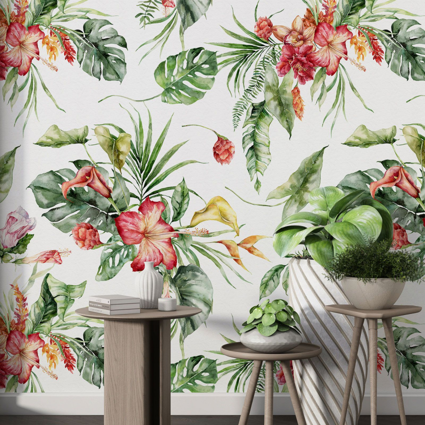 Papier peint motif XL - Motif floral