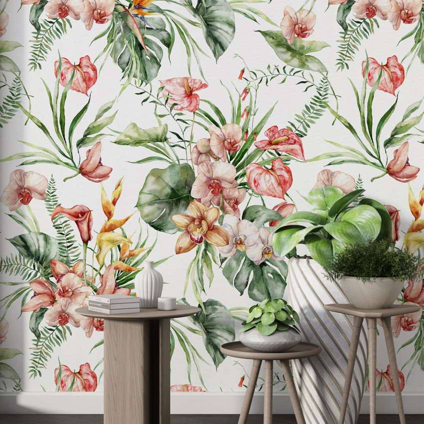 Papier peint motif XL - Motif floral