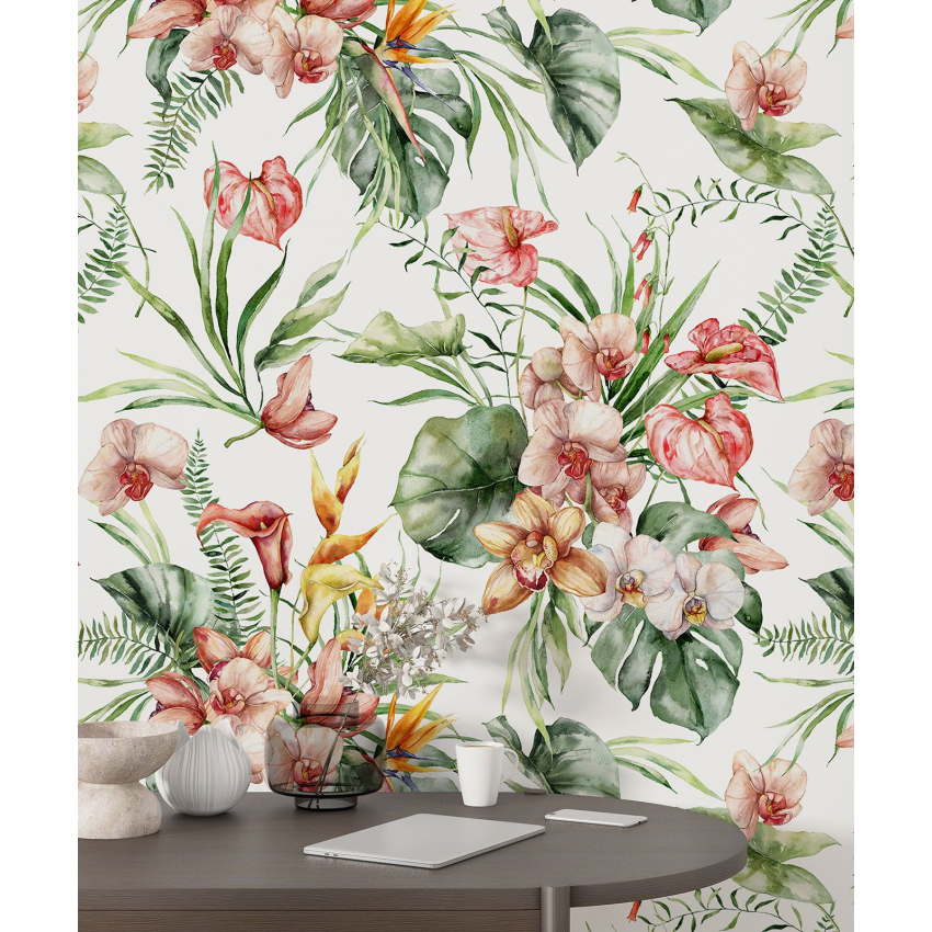 Papier peint motif XL - Motif floral