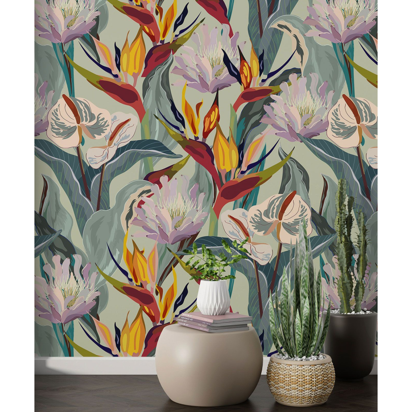 Papier peint motif XL - Motif floral