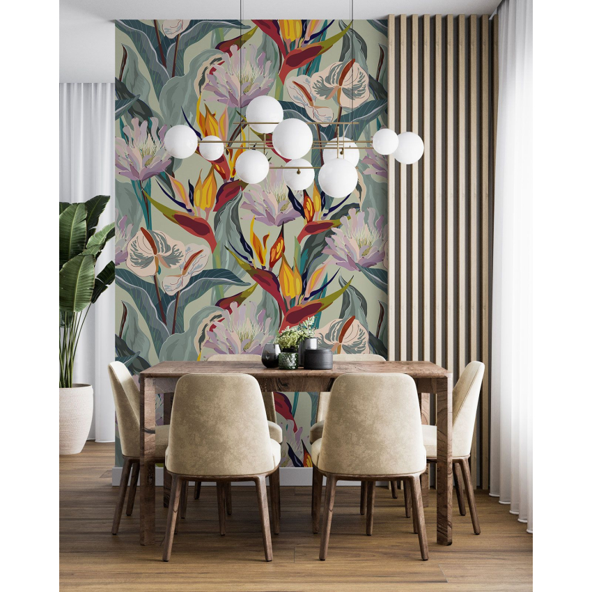 Papier peint motif XL - Motif floral