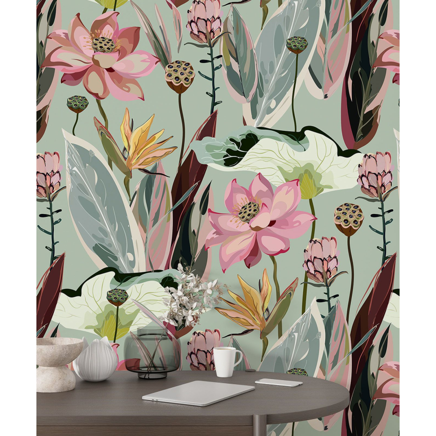 Papier peint motif XL - Motif floral