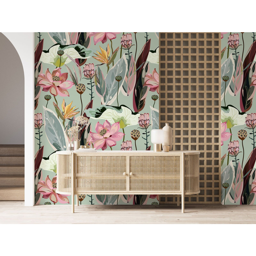 Papier peint motif XL - Motif floral