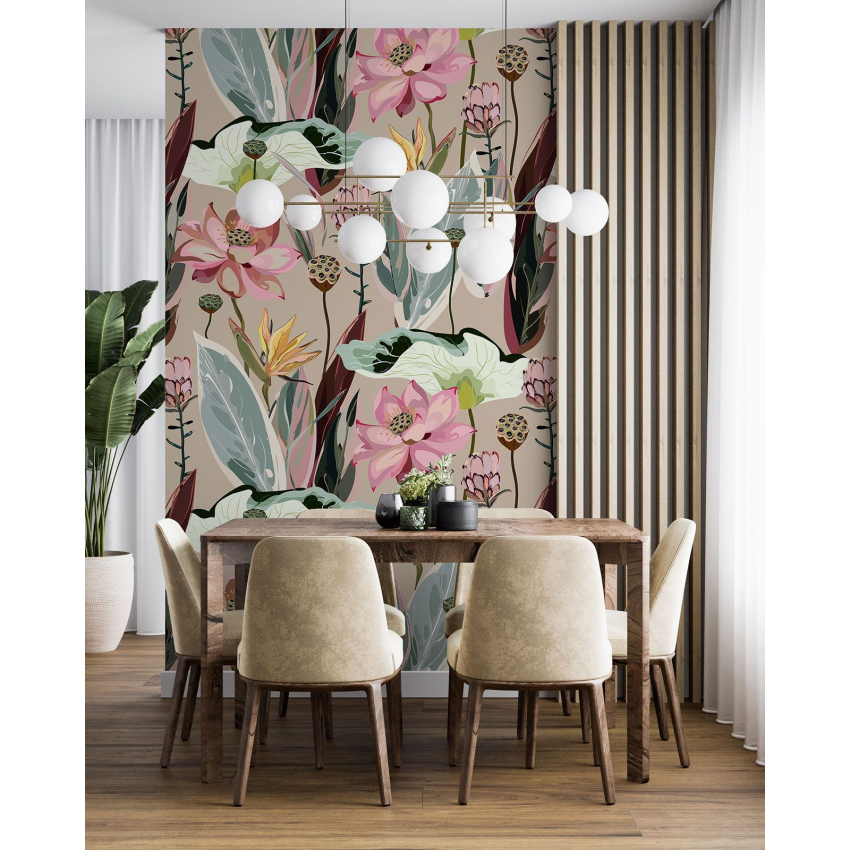 Papier peint motif XL - Motif floral