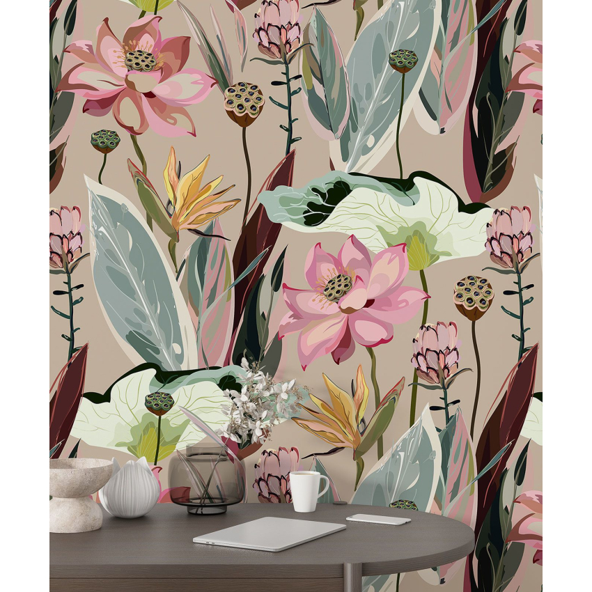 Papier peint motif XL - Motif floral