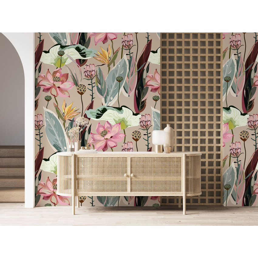 Papier peint motif XL - Motif floral