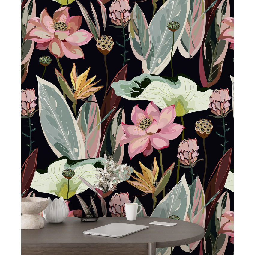 Papier peint motif XL - Motif floral