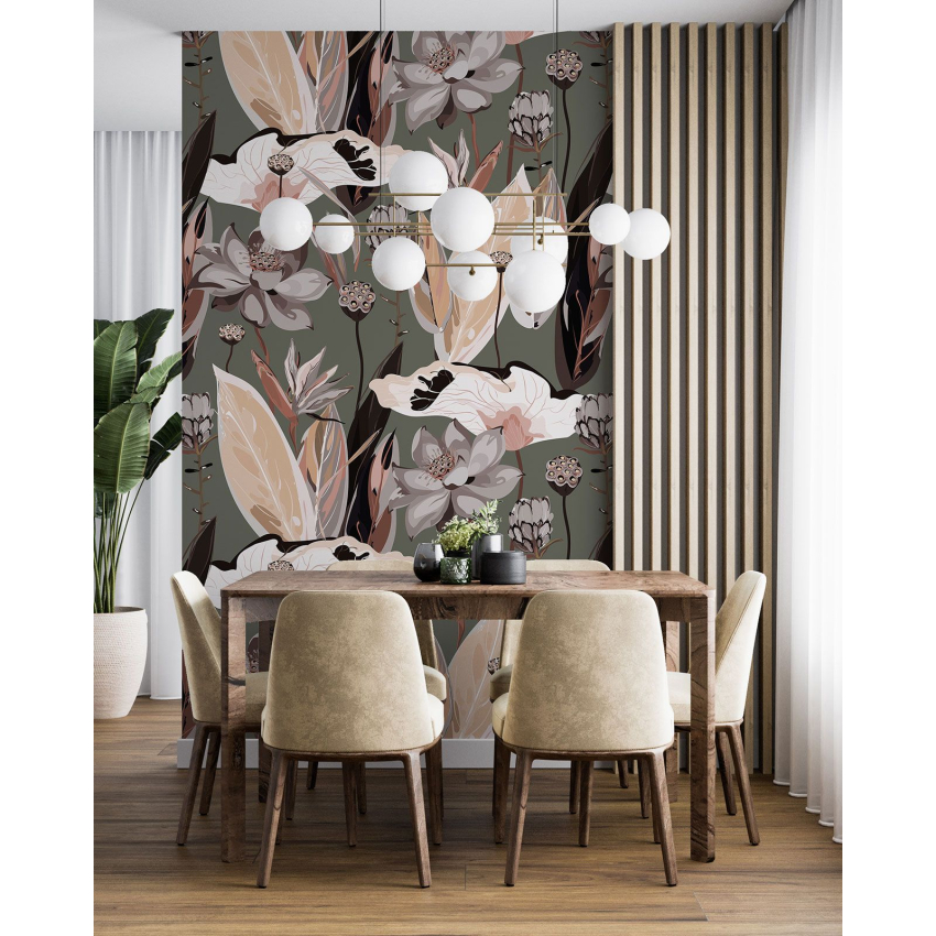 Papier peint motif XL - Motif floral