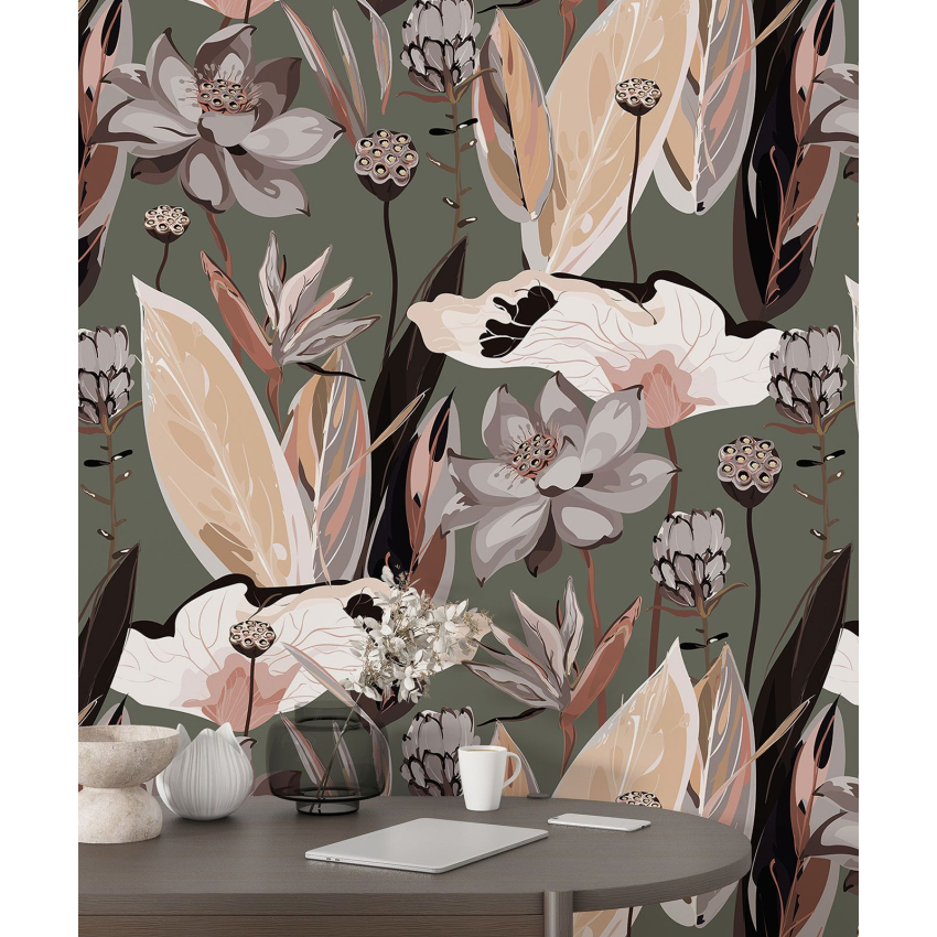 Papier peint motif XL - Motif floral