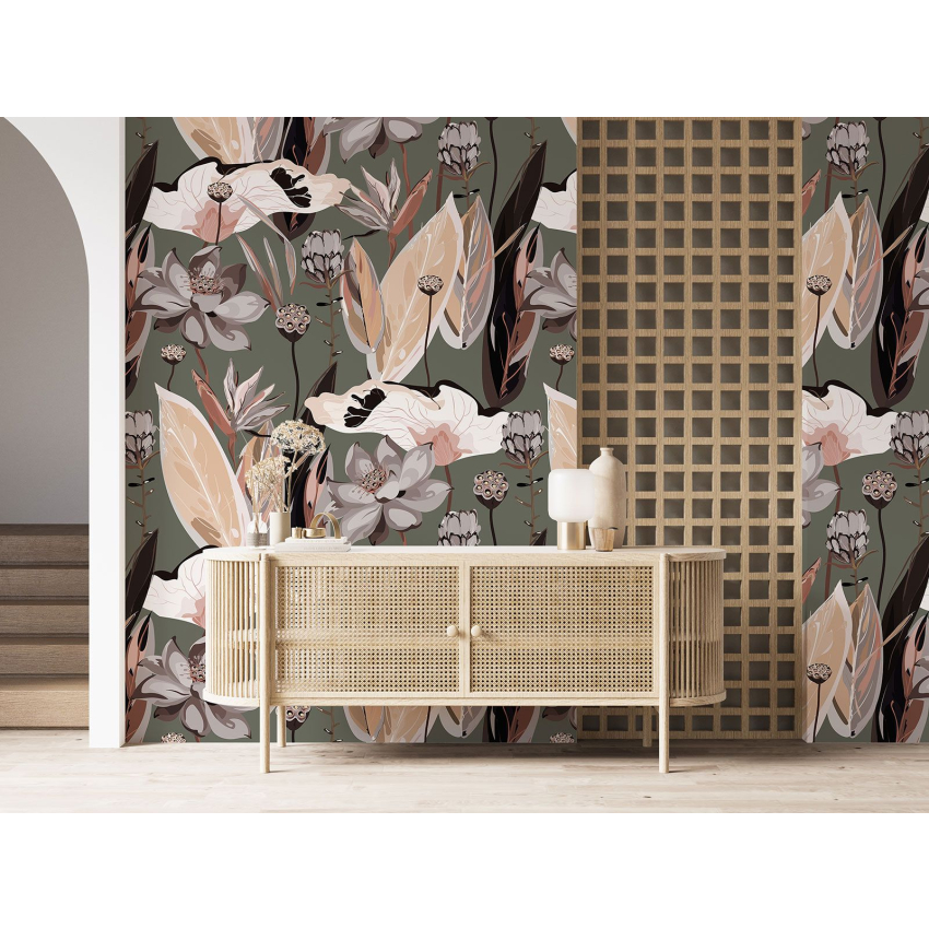 Papier peint motif XL - Motif floral