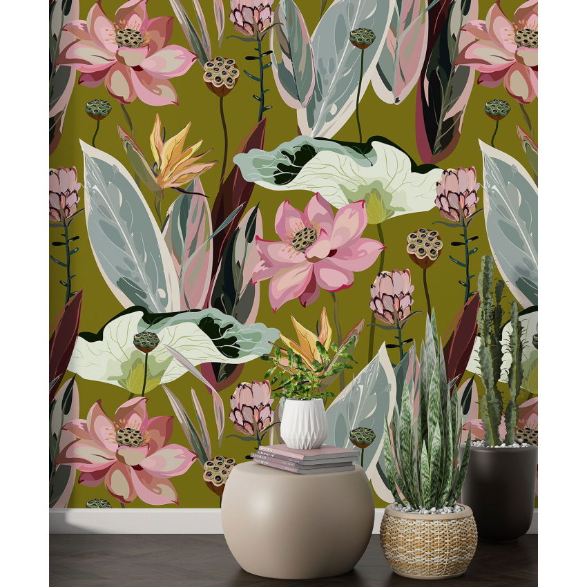 Papier peint motif XL - Motif floral
