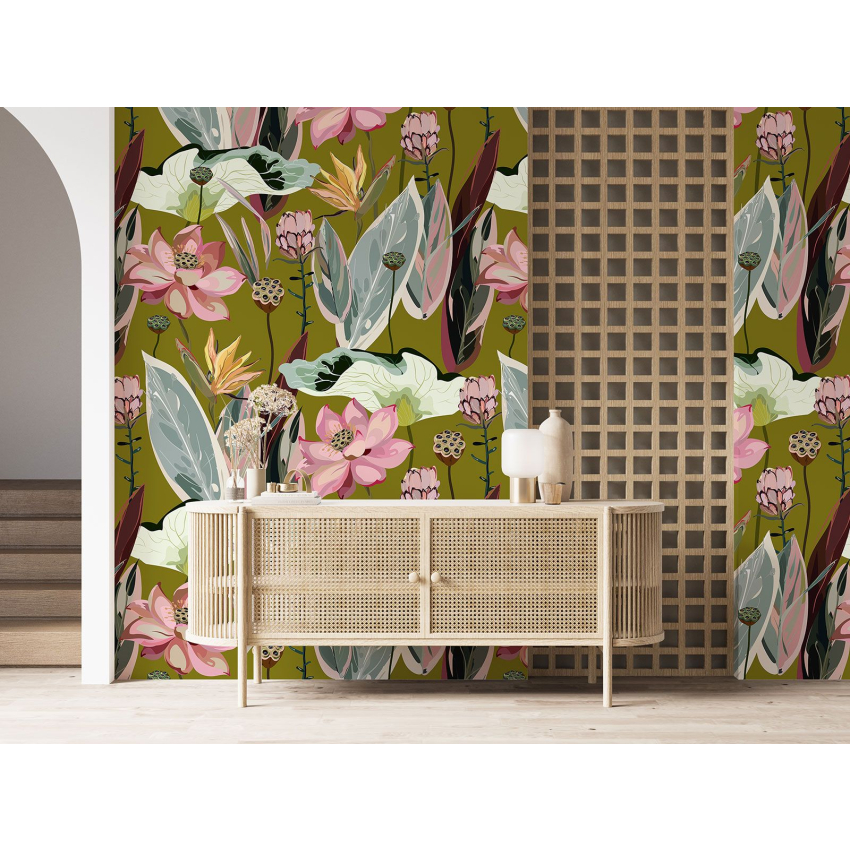 Papier peint motif XL - Motif floral