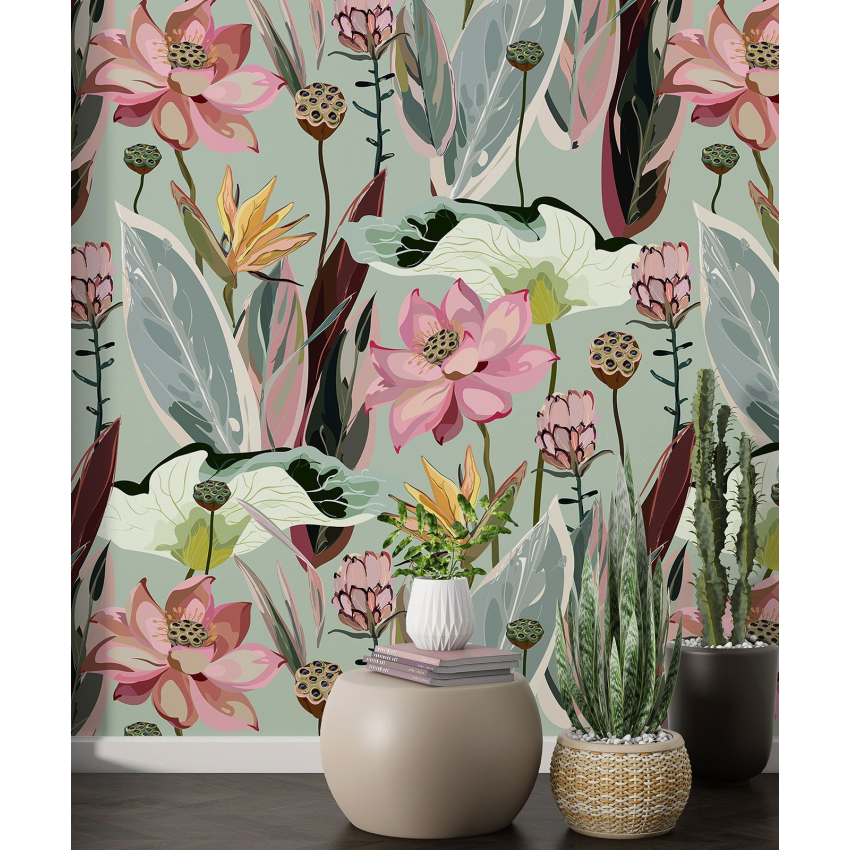 Papier peint motif XL - Motif floral