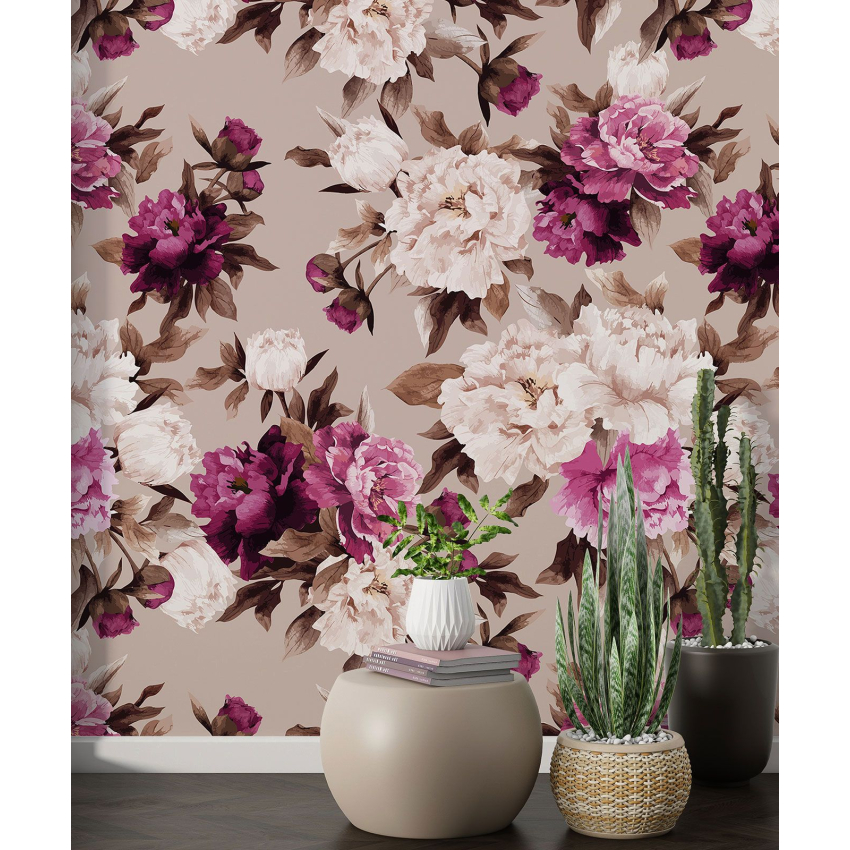 Papier peint motif XL - Motif floral